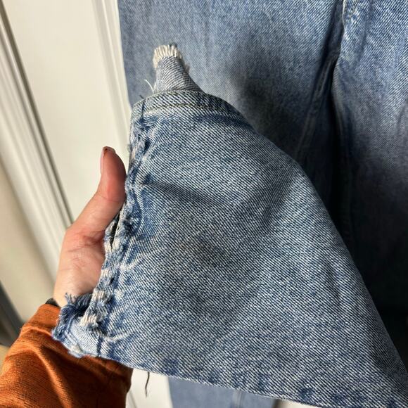 Zara 00 Women's Straight Leg Distressed Jeans - Picture 4 of 4